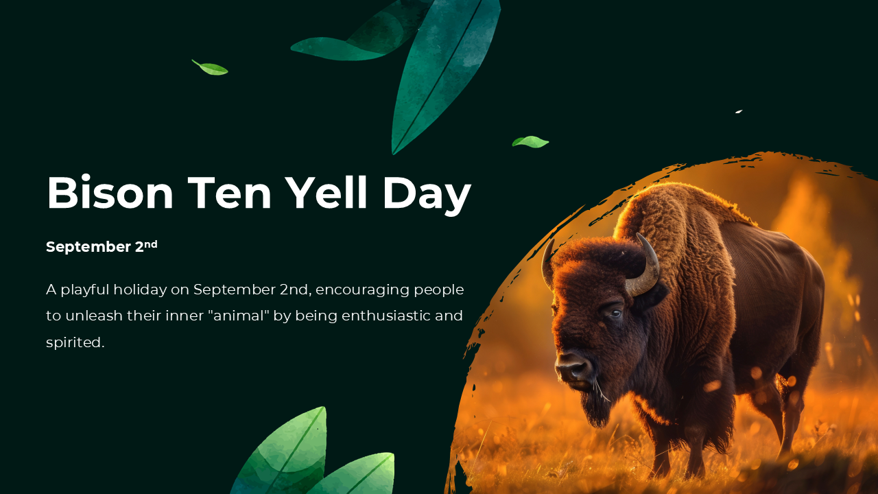 Creative Bison Ten Yell Day PPT And Canva Templates