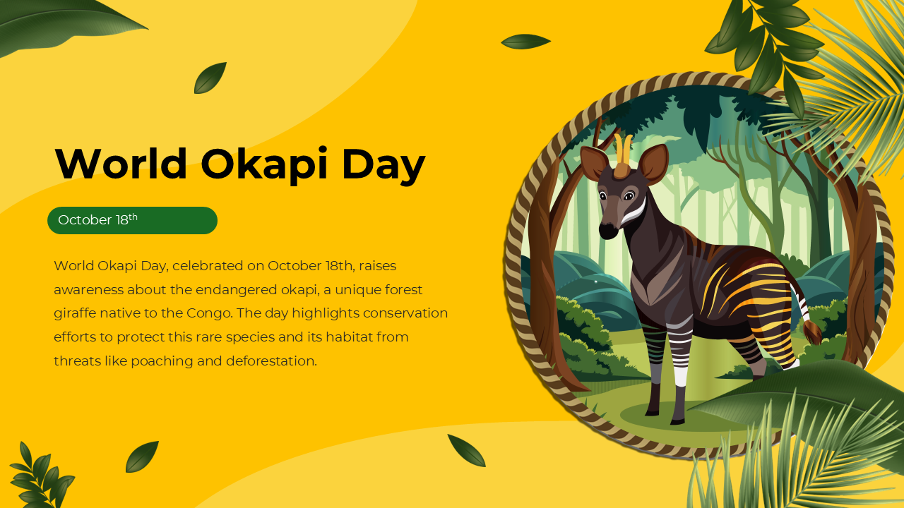 World Okapi Day PowerPoit Presentation And Google Slides