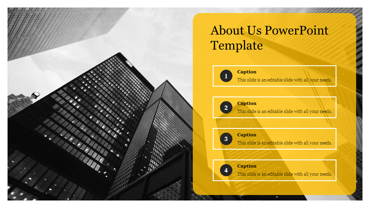 Innovative About Us PowerPoint Template presentation