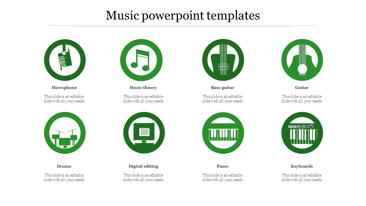 Best Music PowerPoint Templates Slide For Presentation