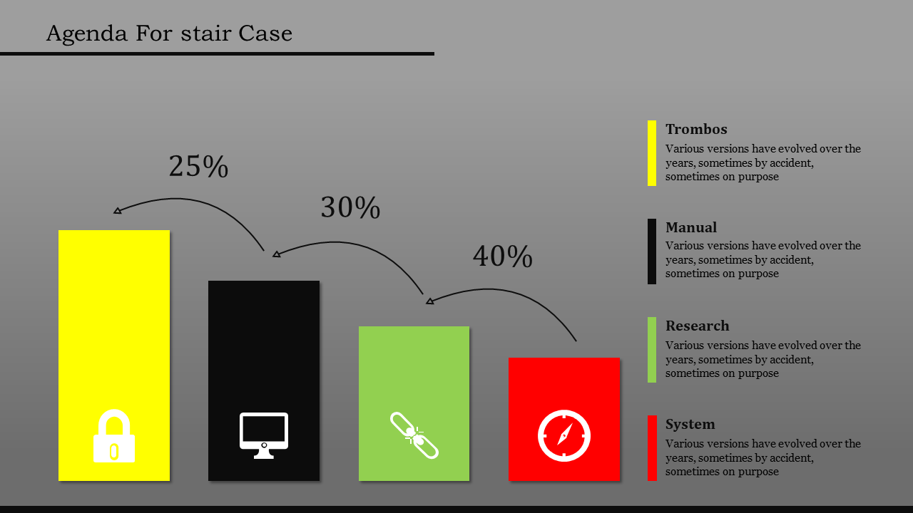 Awesome Agenda Slide Template PPT In Staircase Model