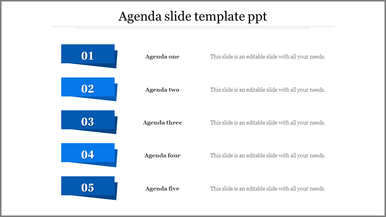 Creative Agenda Slide Template PPT For Presentation