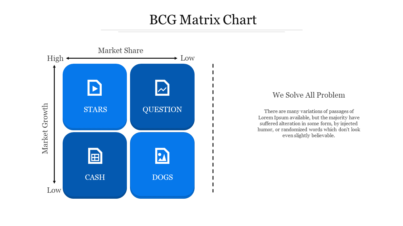 Matrix Org Chart Template and Google Slides in Blue Theme