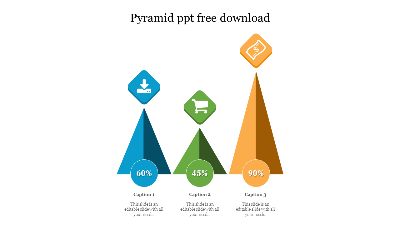 Engaging Pyramid PPT Free Download for Data Visualization