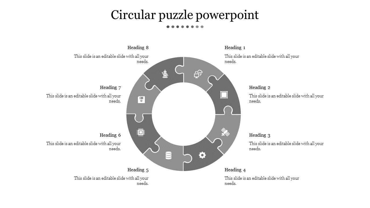 Circular Puzzle PowerPoint for Engaging Visual Presentations