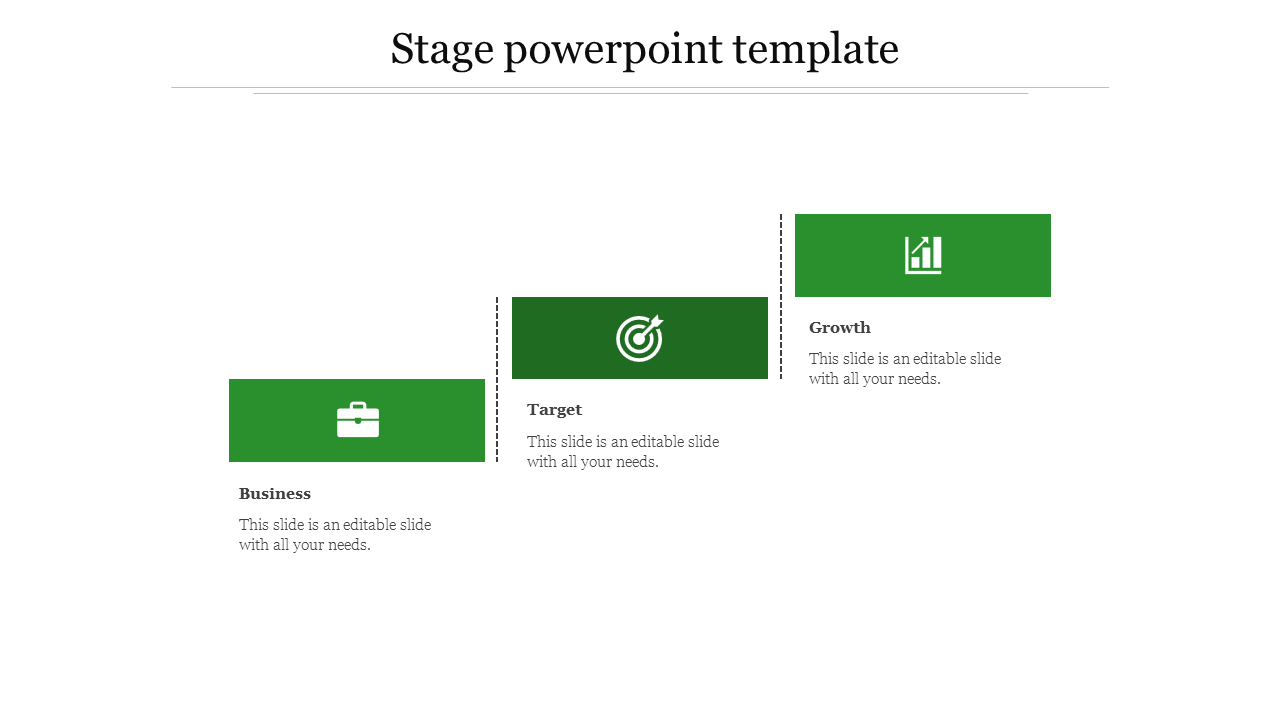 Stage PowerPoint Template for Event Planning and Execution