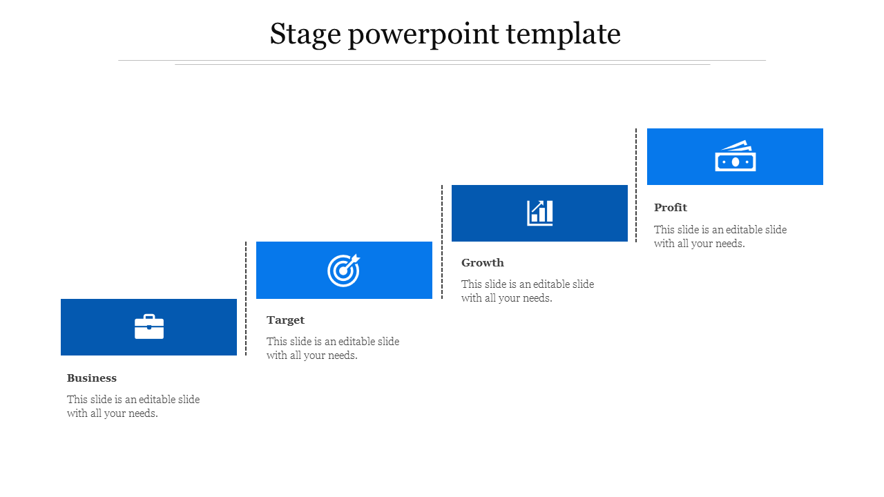 Amazing Stage PowerPoint Template for Development Stages