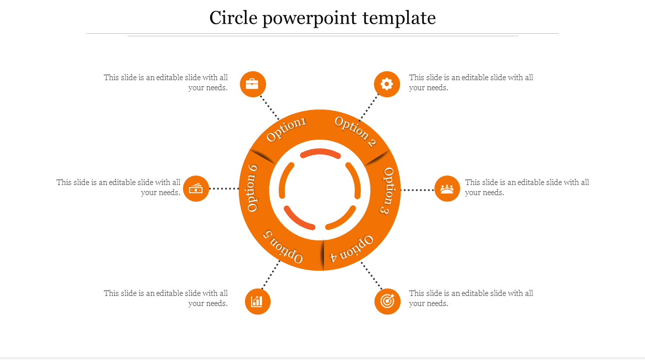 Attractive Circle PowerPoint Template For Presentation