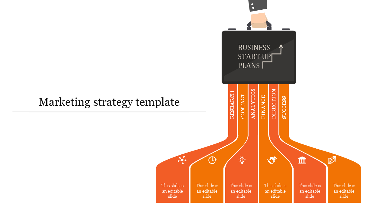 Infographic Marketing Strategy Template For Presentation