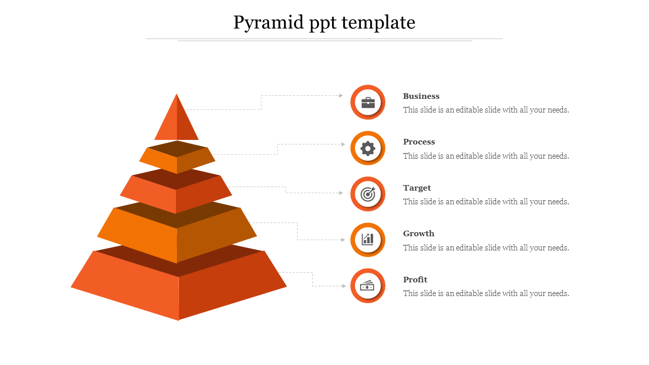 Elegant Pyramid PPT Template For Presentation Slide