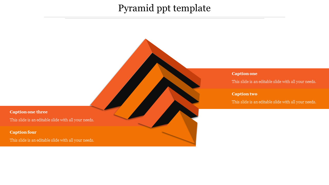 Structured Pyramid PPT Template for Clear Data Presentation