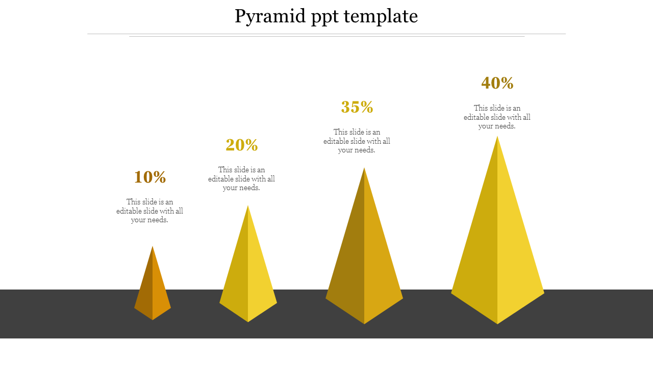 Creative Pyramid PPT Template for Layered Data Analysis