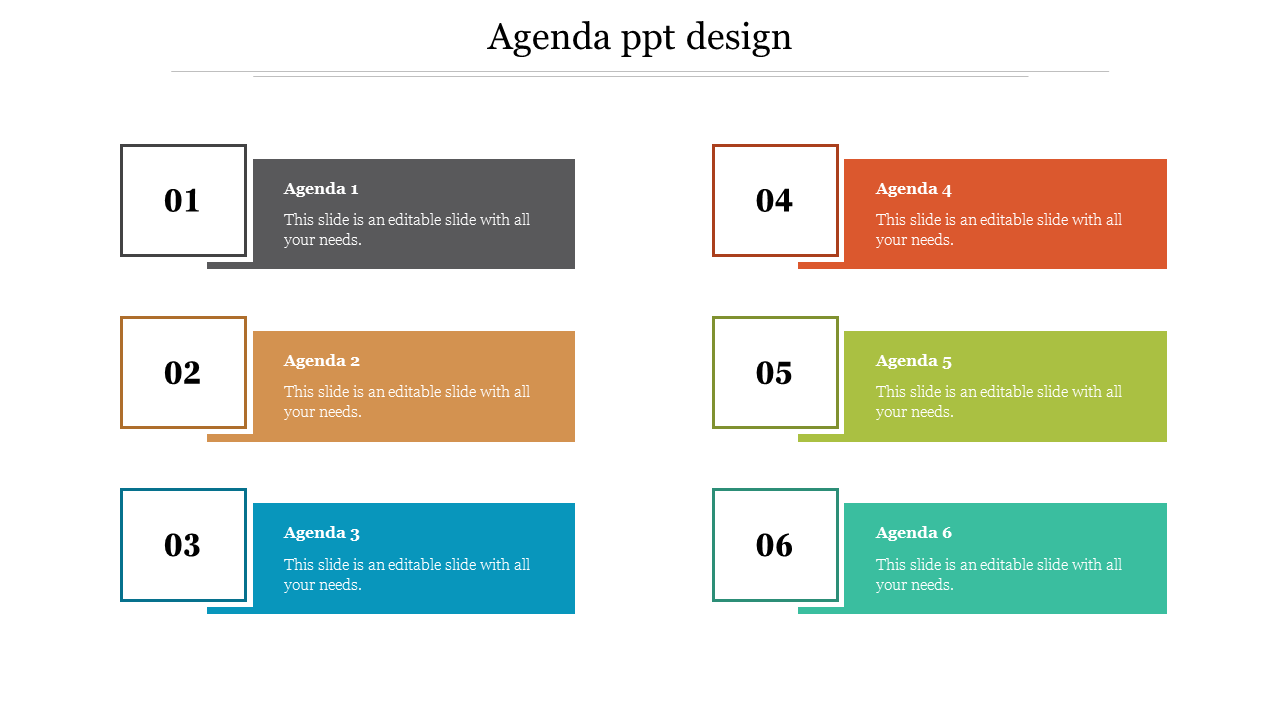 Amazing Agenda PPT Design for Effective Meeting Planning