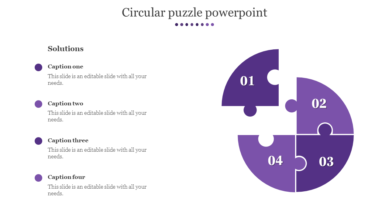 Editable Circular Puzzle PowerPoint And Google Slides