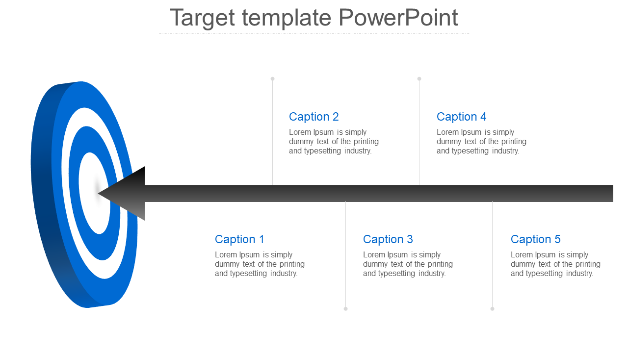 Effective Target Template PowerPoint for Business Goals