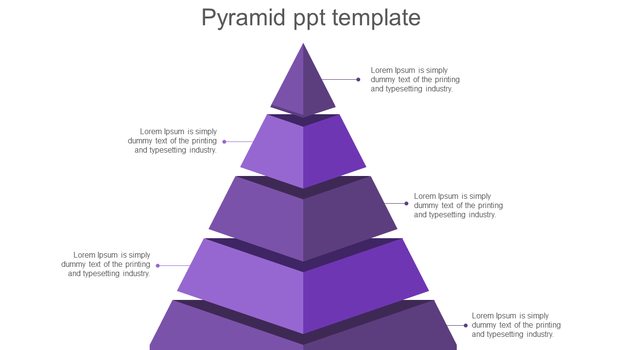 Five Level Pyramid PPT Template And Google Slides