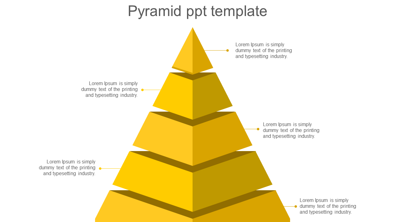 Modern Pyramid PPT Template for Structured Data Showoff