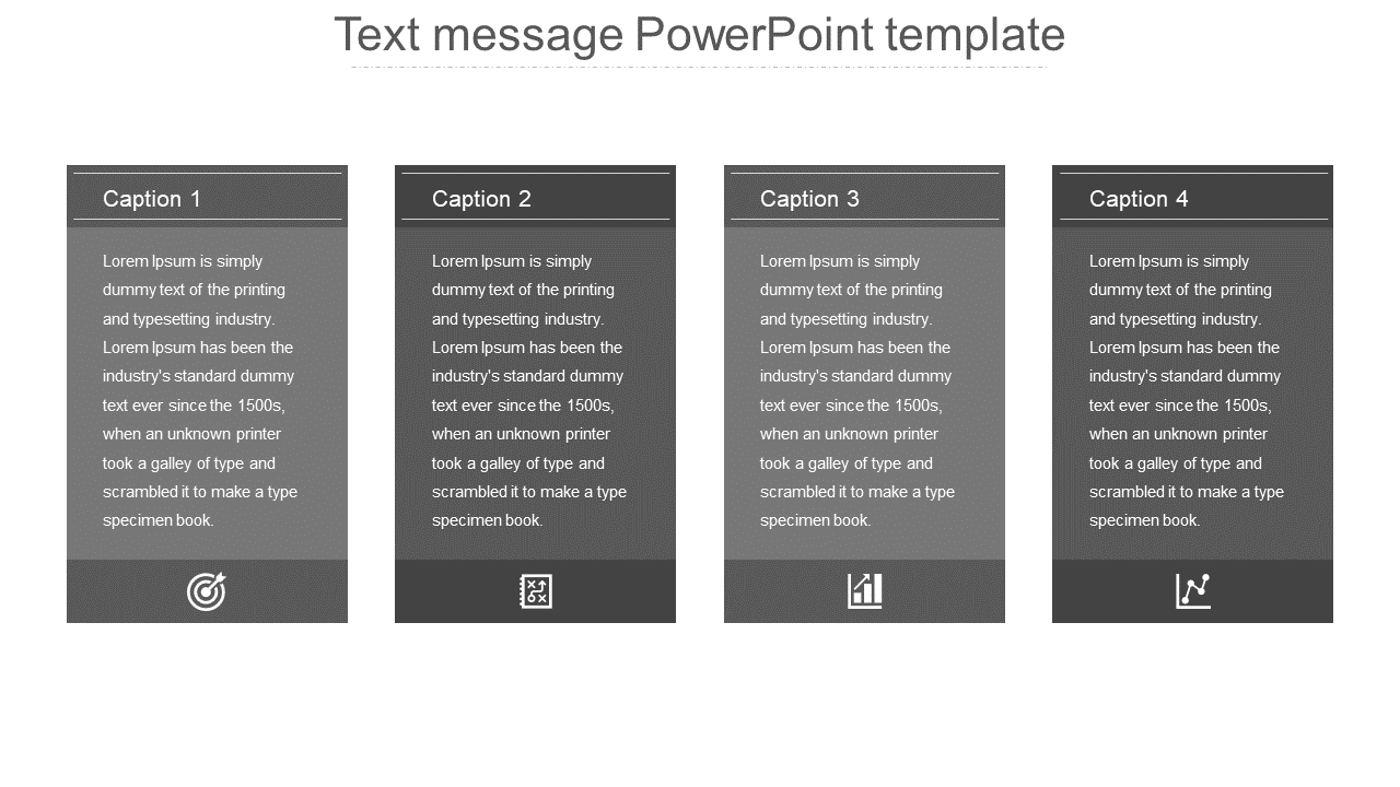 Attractive Text Message Powerpoint Template Presentation