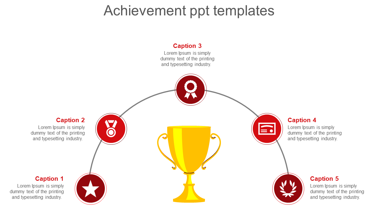 Circle Achievement PPT Template For Presentation Slide