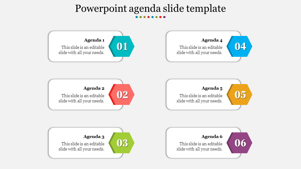 Effective PowerPoint Agenda Slide Template for Planning