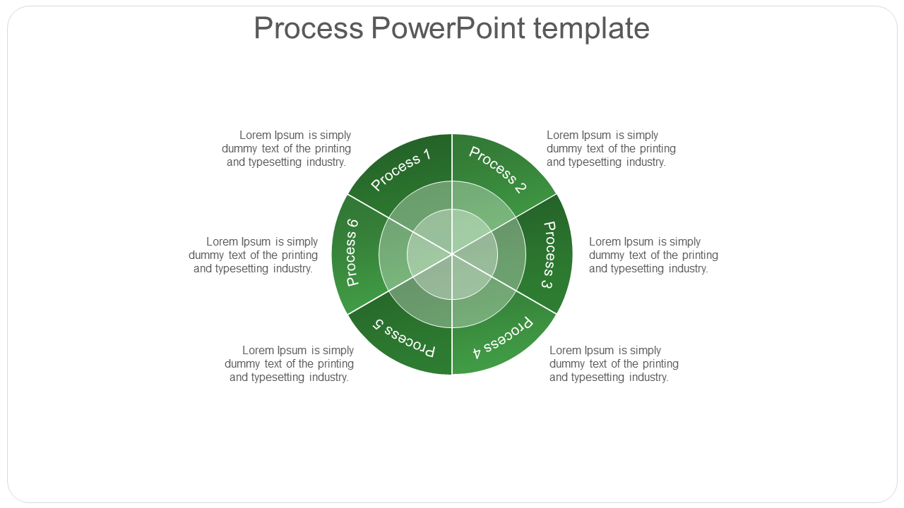 Streamlined Process PowerPoint Template for Workflow Process