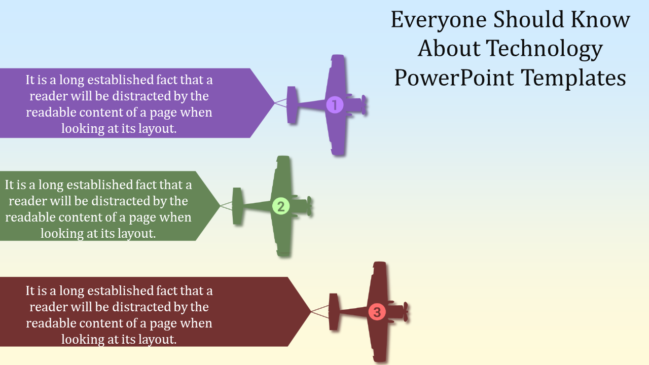 Three Node Technology PowerPoint Template