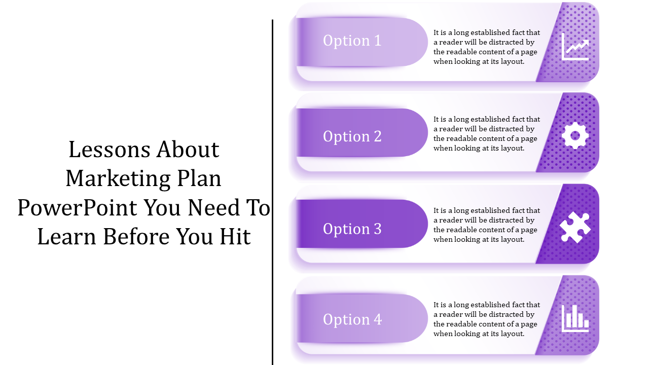 Four Noded Marketing Plan PowerPoint Presentation Template