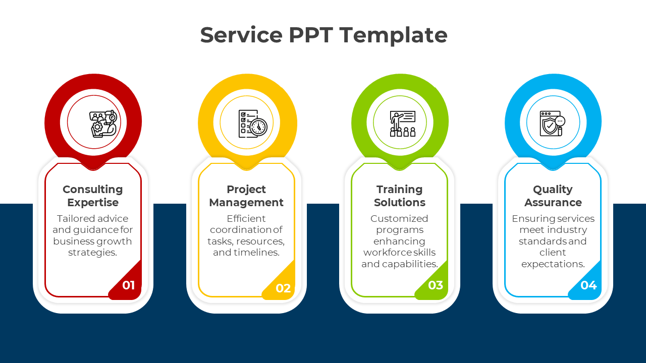 Attractive Our Service PowerPoint And Google Slides Template