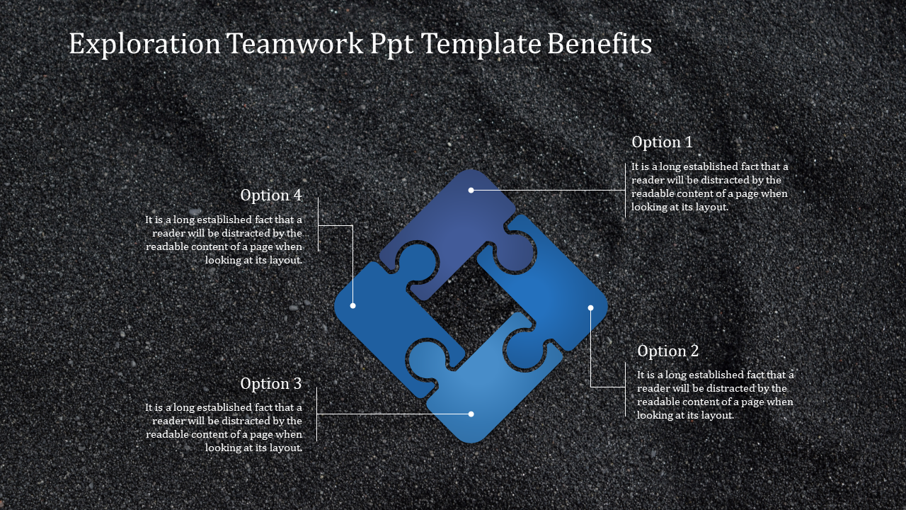 Editable Teamwork PPT Template with Dark Themes