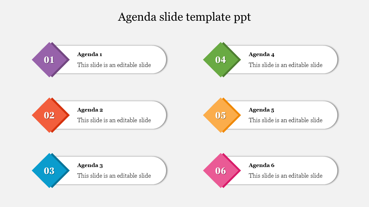 Best Agenda Slide Template PPT for Organized Meetings