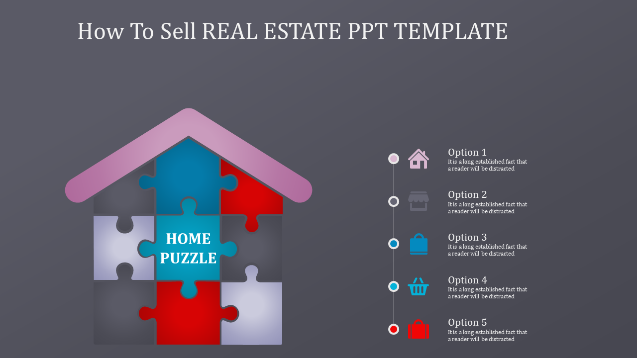 Stunning Real Estate PPT Template Slide Designs-5 Node