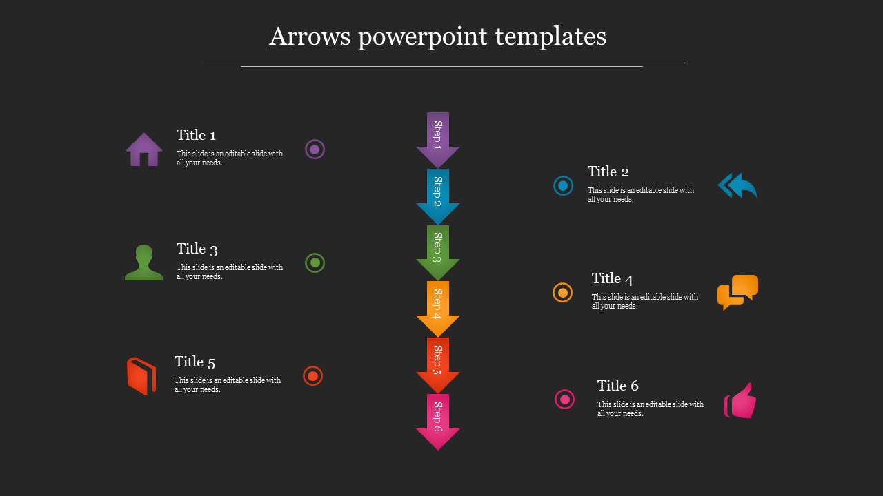 Colorful Arrows Timeline PowerPoint Template & Google Slides