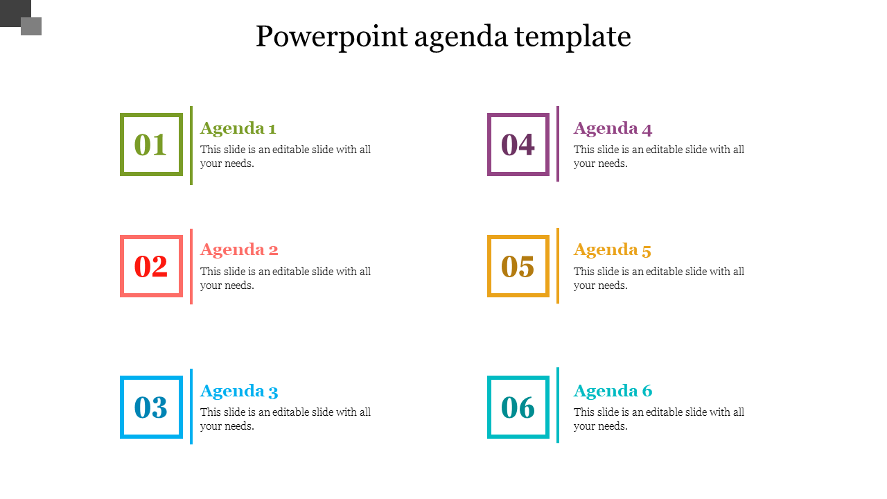 powerpoint agenda template