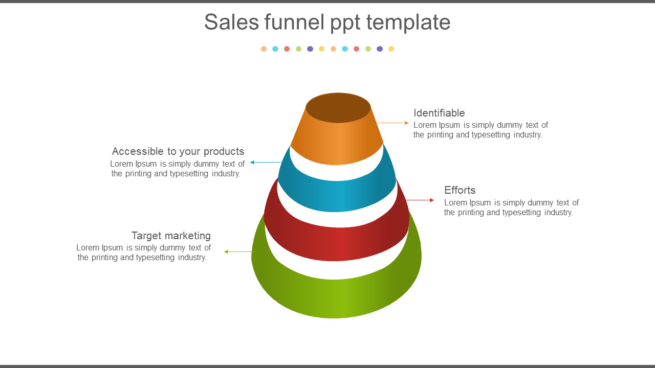 Attractive Sales Funnel PPT Template Presentations