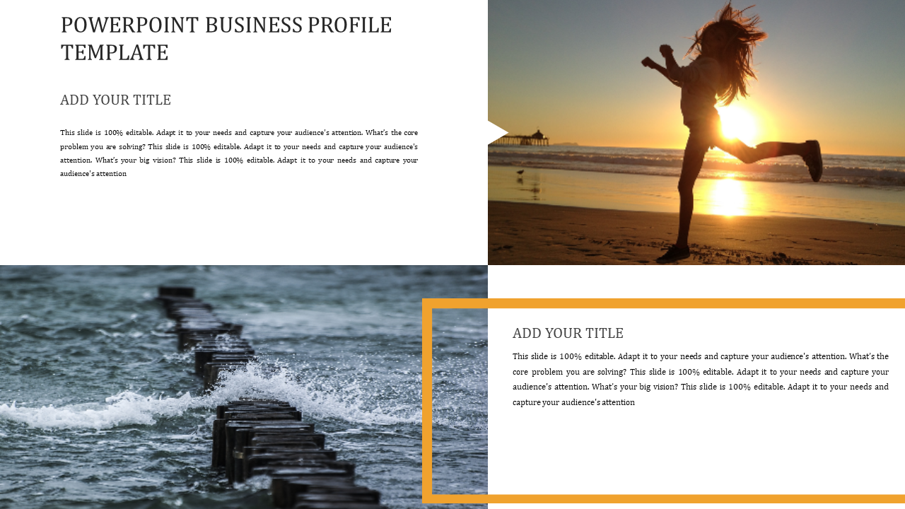 Creative PowerPoint Business Profile Template Designs