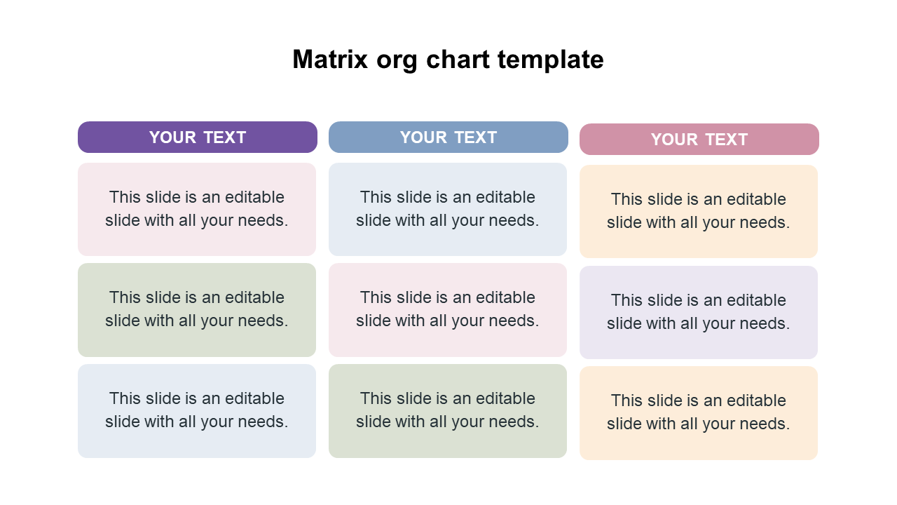 Our Predesigned Matrix Org Chart Templates Designs