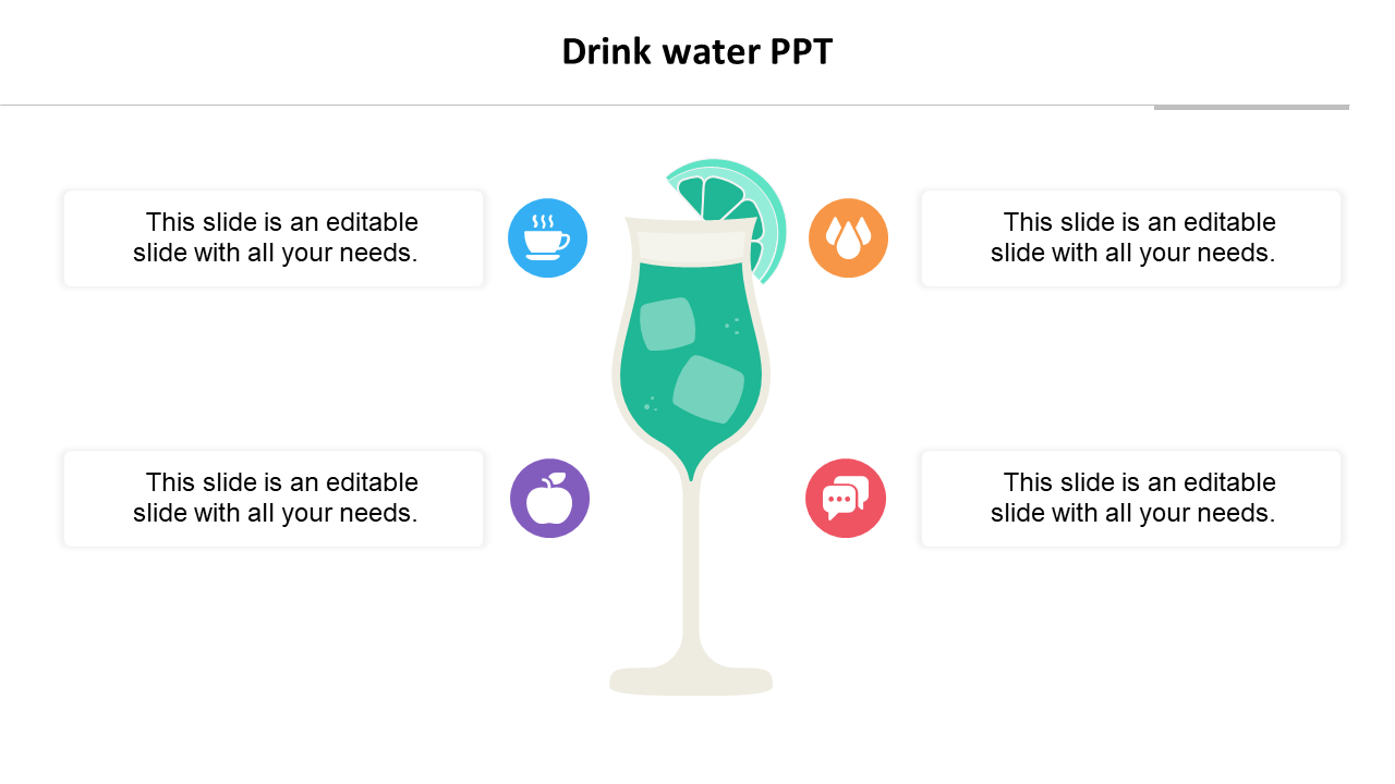 Inspire everyone with the best Drink Water PPT Slides