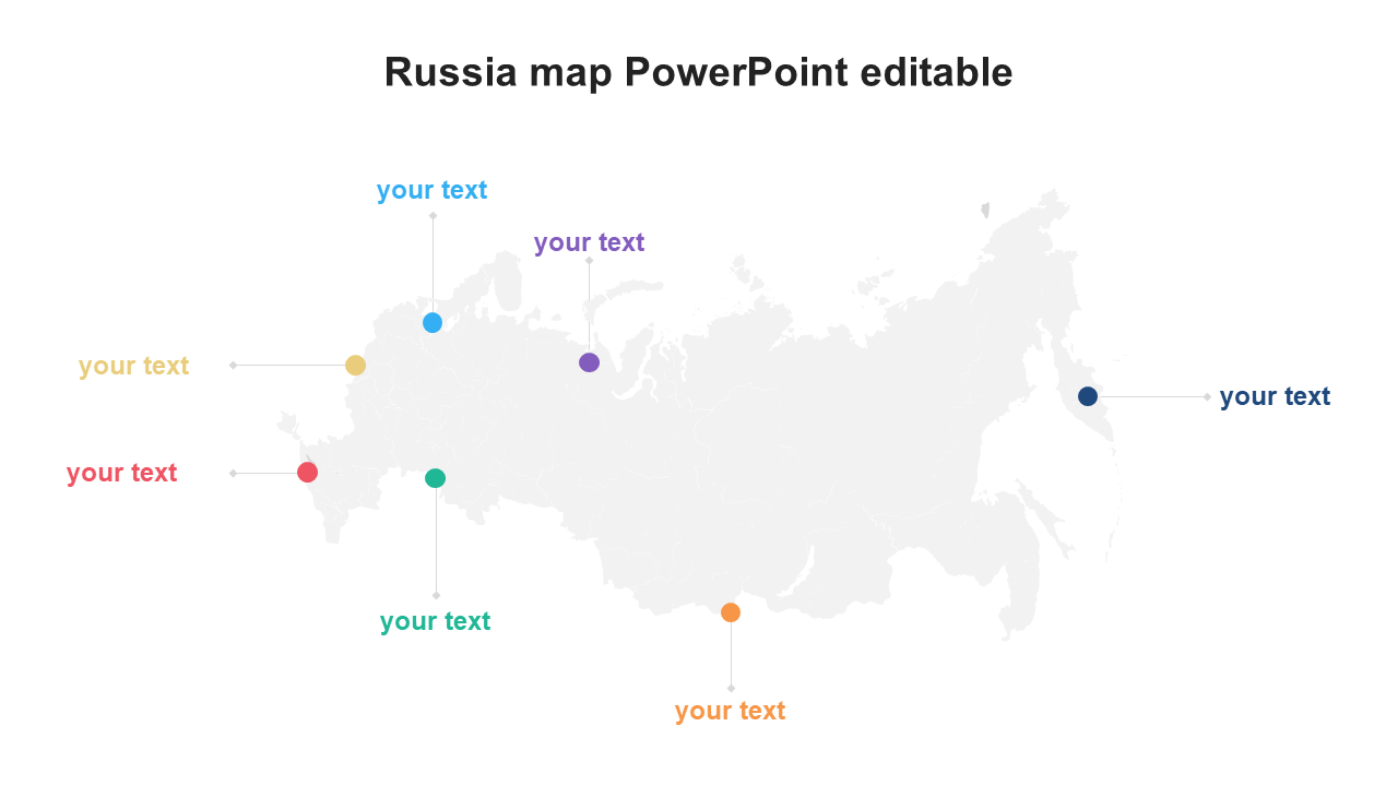 Russia Map PowerPoint Editable Templates