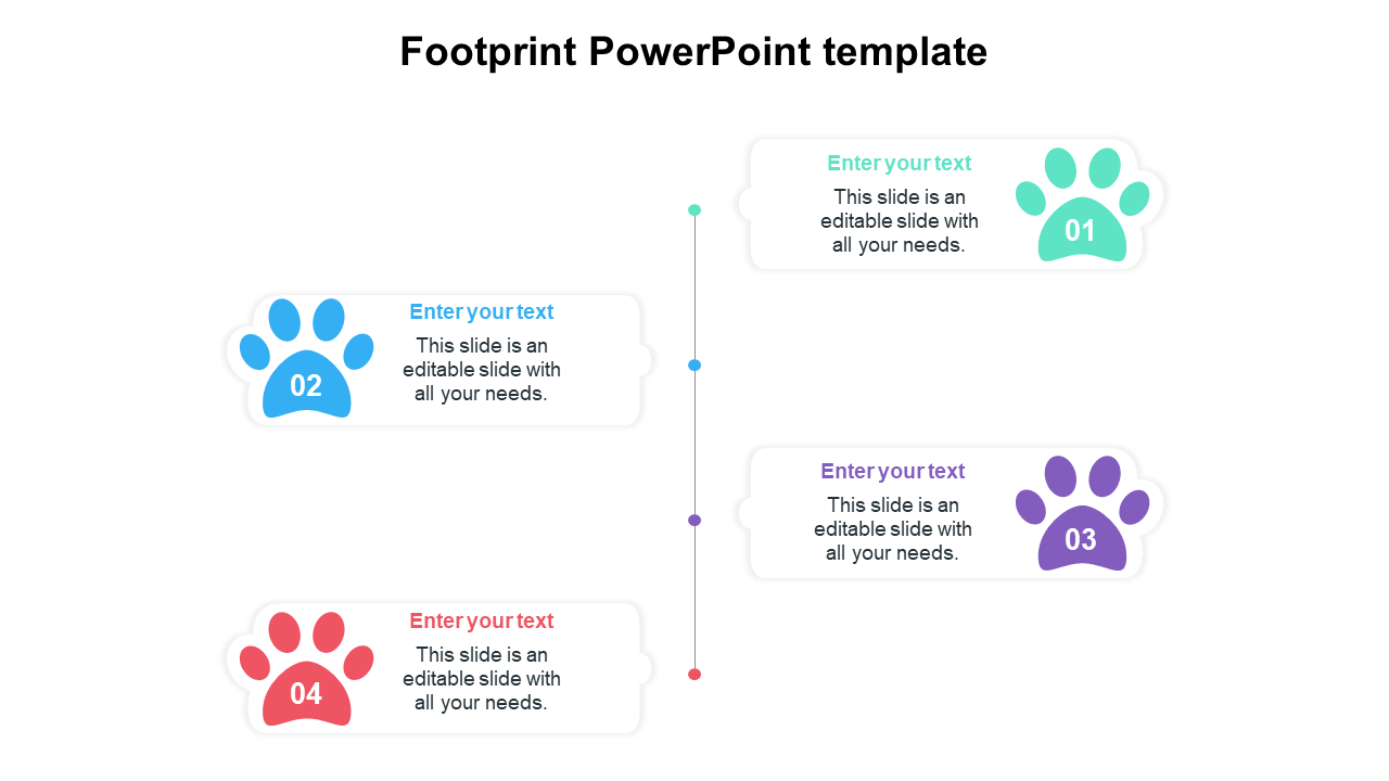 Fantastic Footprint PowerPoint Template Diagrams Slides