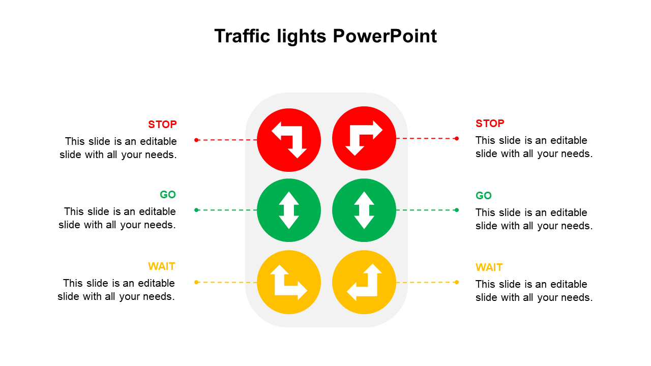  Traffic Lights PowerPoint Presentation Template Slides