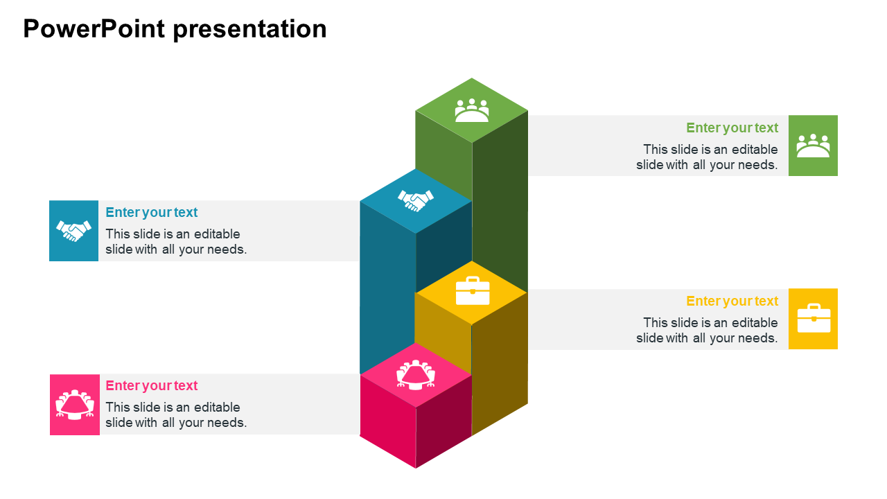 Creative PowerPoint Presentation Slide Template-Cube Model