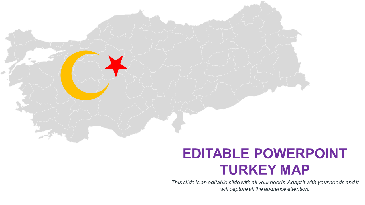 Editable PowerPoint Turkey Map Presentation Template