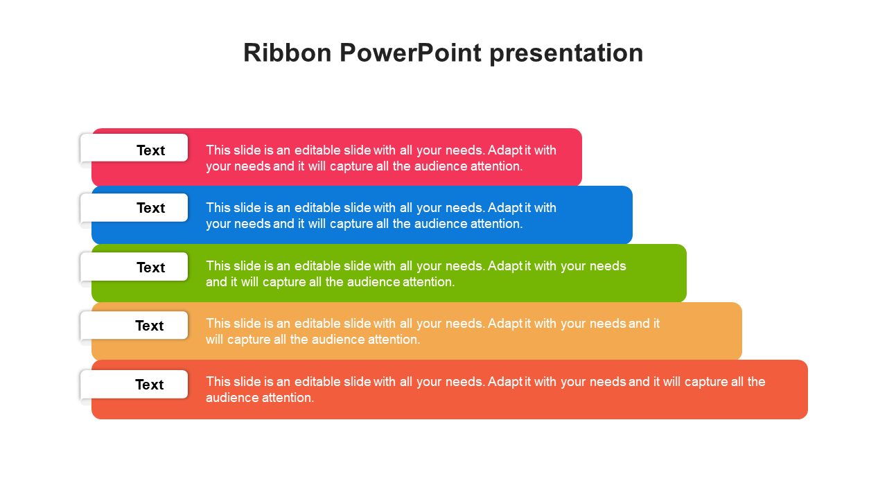 Let us enjoy with Ribbon PowerPoint Presentation Slides