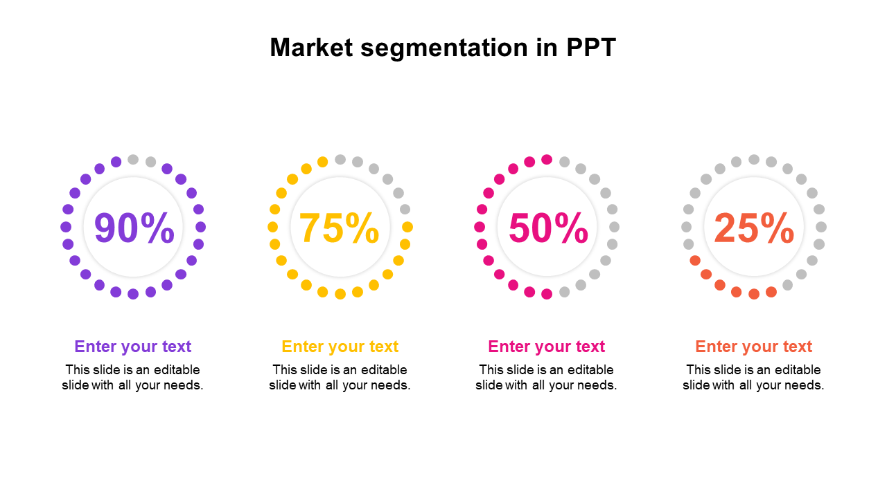 Elegant Market Segmentation In PPT Presentation Themes