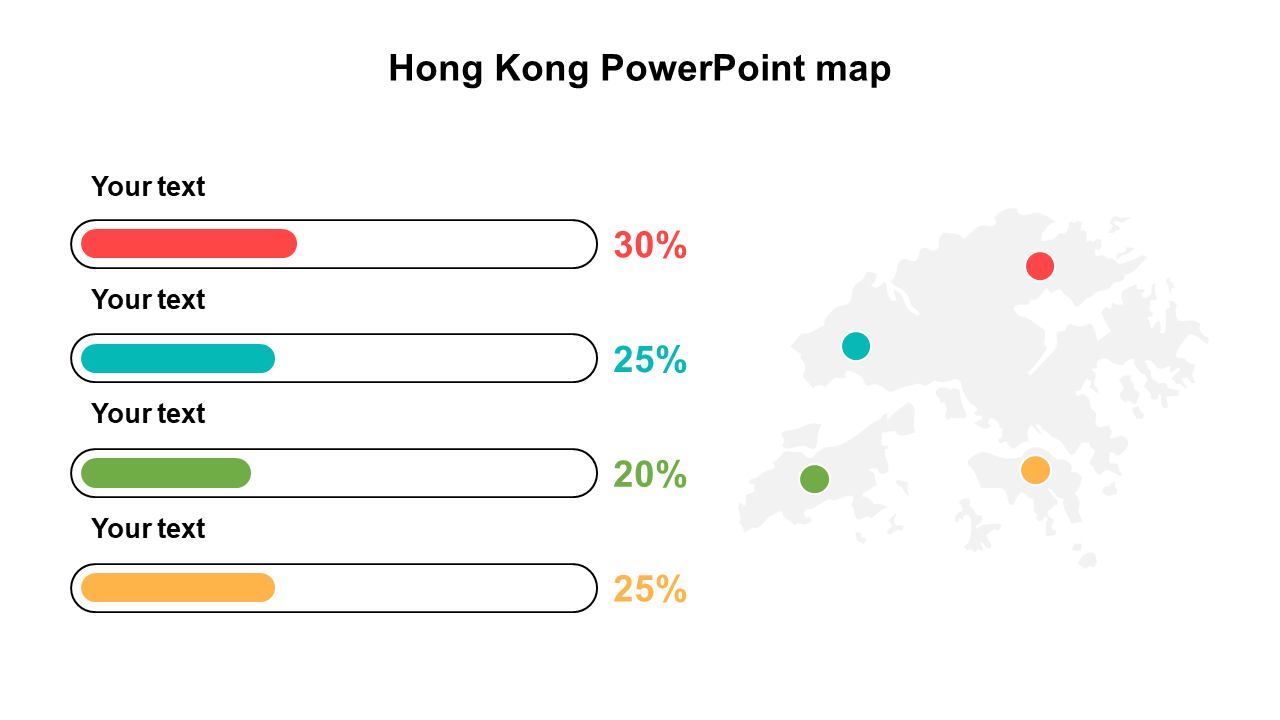 Wondrous Hong Kong PowerPoint Map Slides presentation