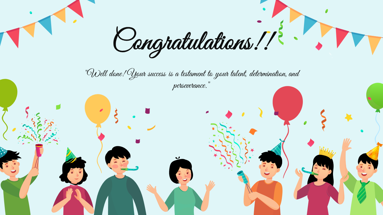 Free - Attractive Congratulations PowerPoint And Google Slides