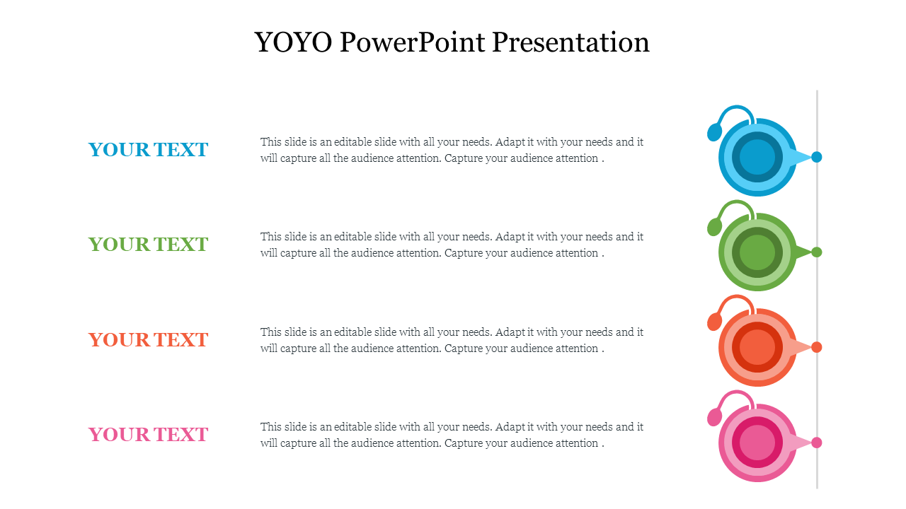 Multicolor YOYO PowerPoint Presentation Slide Template