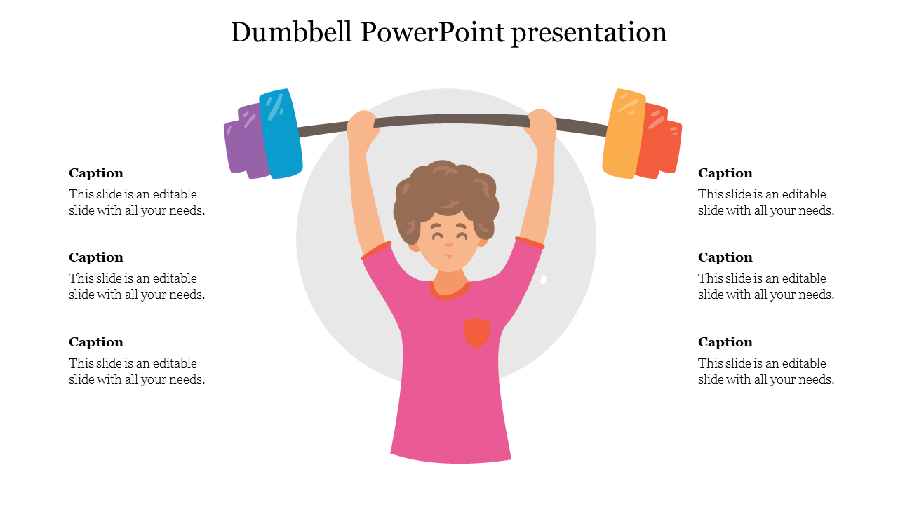 Innovative Dumbbell PowerPoint Presentation Slides