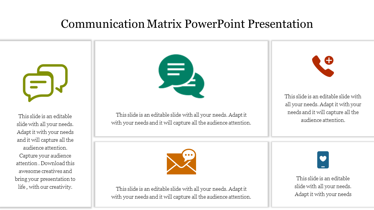 Creative Communication Matrix PowerPoint Presentation