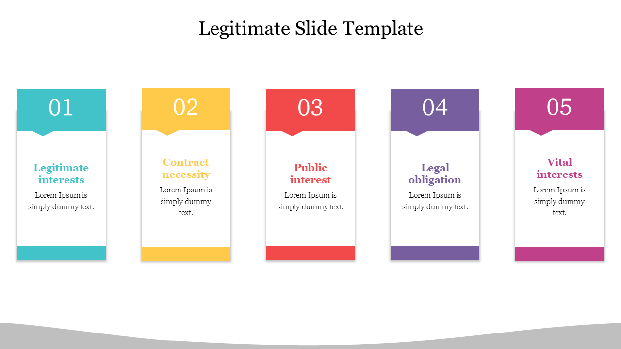 Customized Legitimate Slide Template In Square Shape